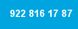 922 816 17 87 922 816 17 87